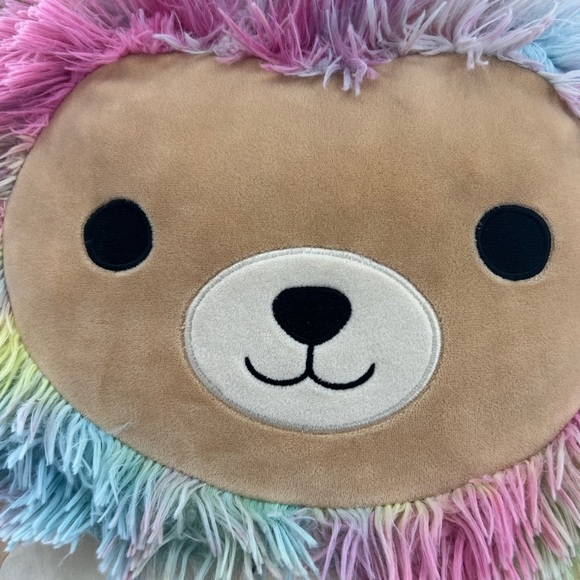 Squishmallows "Leonard" the Rainbow Lion Plush Kelly Toe Tie Dye Mane - Picture 4 of 9
